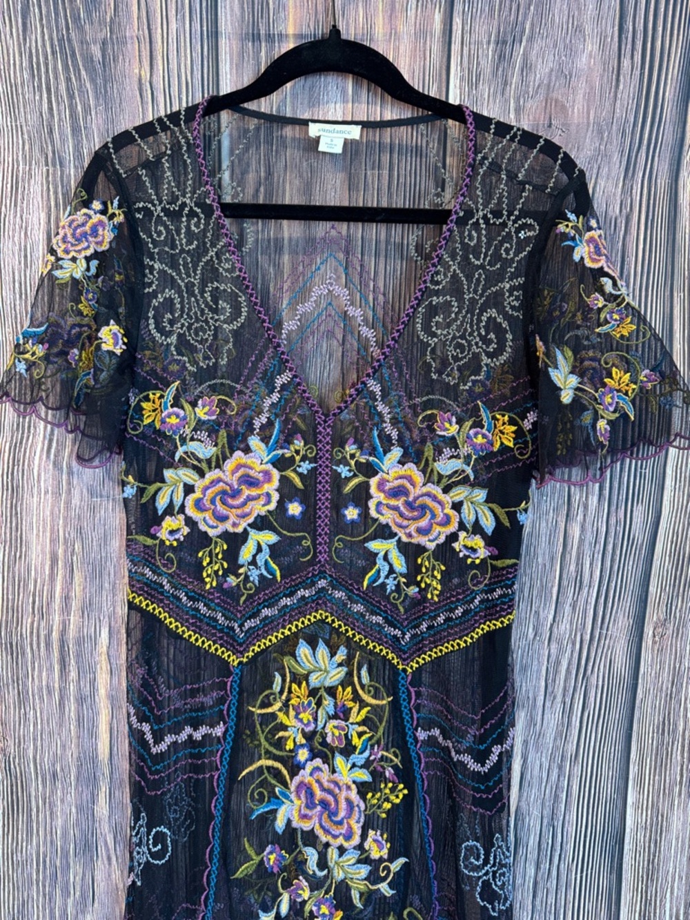 Sundance Lady Annie Embroidered Mesh Dress - Picture 3 of 12